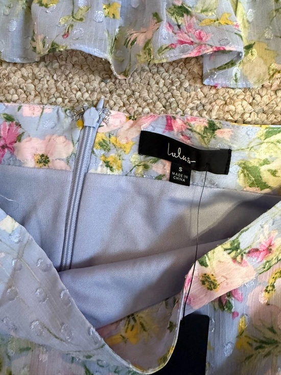Lulus Easily Beloved Light Blue Floral Ruffled Asymmetrical Top & Maxi Skirt - Picture 5 of 13